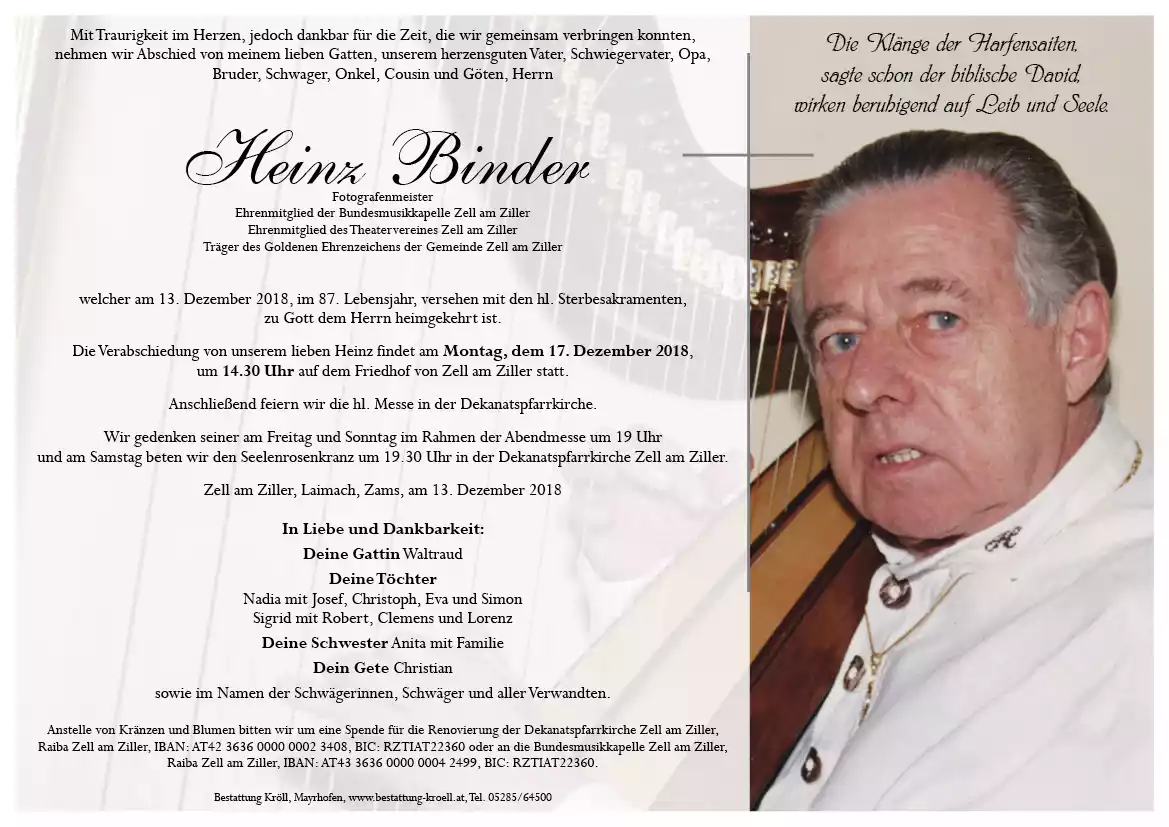 Parte von Heinz Binder
